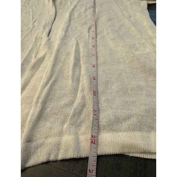 Chico's Lightweight Gathered Ruched Tie Sleeves Open Cardigan - Sz 00 (XS) - Picture 8 of 11